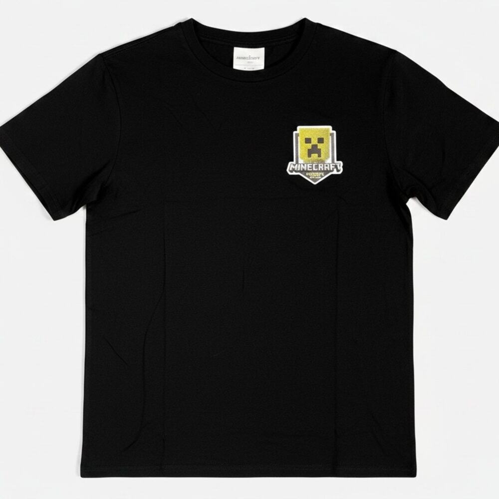 A Minecraft Movie Only in Cinemas Black Logo Rare Creeper Men's S Promo T-Shirt